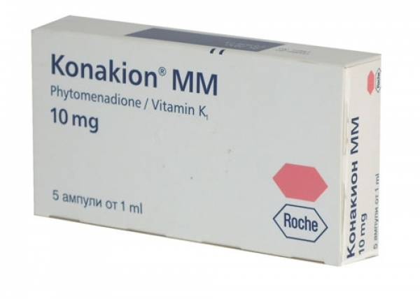 Konakion MM (Vitamin K1) 10 Mg 5 Amps /1 Ml Roche